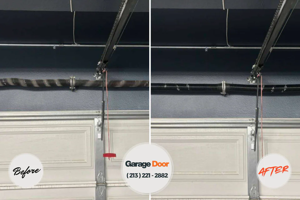 Before and after: garage door repair Avalon, NJ